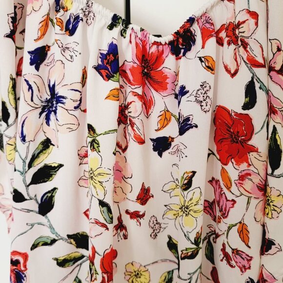 Rue 21 LARGE JUNIORS COLORFUL FLORAL PRINT STRAPLESS Stretch Panel - Picture 5 of 10